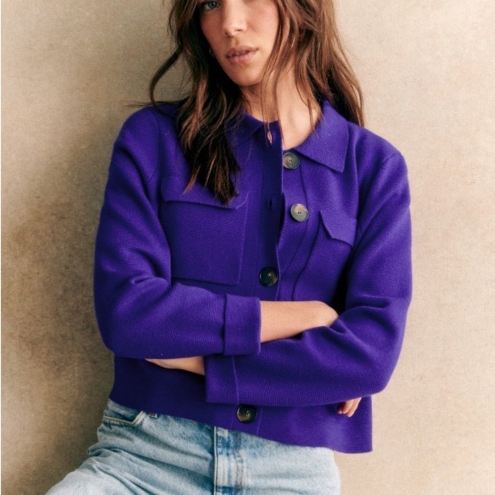 Sezane Betty Cardigan (S) Purple